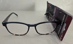 Foster Grant Reading Glasses +3.25 Misha Blue 52 18-144 Crystal Vision W/case. Fixed Price $12.88.