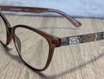 Vera Bradley 2404 Buta Spray Eyeglass Frames Brown Pattern +2.00 Readers. Fixed Price $9.99.