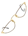 Vintage Luxottica 2134 Gold Thin Cat Eye Frame Glasses Y2K Women. Fixed Price $162.07.