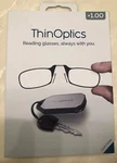 New Thinoptics +1.00 Black Reading Glasses, Keychain Case. Fixed Price $24.99.