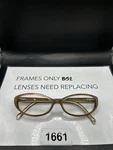 Brighton Wiltern Eyeglasses Frame Only A20232-135 Gold/oval. Fixed Price $29.99.