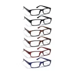 6 Pack Reading Glasses By Boost Eyewear, Traditional Frames In, Assorted (+1.75). Fixed Price $15.88.