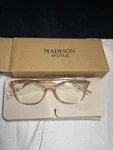 Madison Avenue Square Blue Light Blocking Glasses Women TR90 Anti-glare Readers. Fixed Price $18.99.