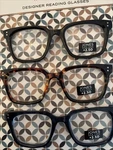 Jones New York Women's Square Reading Glasses Trio Black, Brown, Blue +2.50. Fixed Price $28.00.
