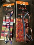 2 Pair Wink Women's Reading Glasses +1.50 W/ Soft Case Nwt. Fixed Price $12.59.