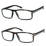 Woman Plastic Frame Reader Reading Glasses - RE17 Black Or Transparent Brown. Fixed Price $12.99.