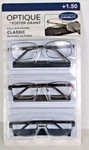 Foster Grant Hubert Optique Classic Reading Glasses 3 Pack. Fixed Price $14.99.