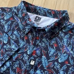 Greater Half Golf Polo Shirt Cinco De Guns Skull Floral Aop Mens 2XL Stretch. Fixed Price $26.95.