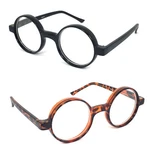 1 2 Pair Thickly Frame Round Oval Reading Glasses Readers Black Tortoise. Fixed Price $19.99.