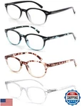 Hapjoys Reading Glasses Women Blue Light Blocking Ladies Round Readers +2.25. Fixed Price $34.99.