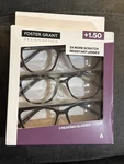 +1.50 - Womens Design Optics Foster Grant Reading Cheaters Glasses 3 Packl. Fixed Price $9.60.