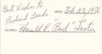 Harold Foster / Signature And Inscription Signed. Fixed Price $60.00.