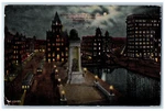 1913 Moonlight At Clinton Square Soldiers Monument Syracuse New York Ny Postcard. Fixed Price $13.48.