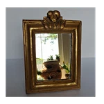 Borghese Gold Framed Accent Mirror, Gilt Wood, 6X7 In, Rectangle, Wall Mounted. Fixed Price $100.00.