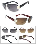 Mens Pilot Bifocal Sunglasses Magnified Tinted Lens Rimless Readers. Fixed Price $13.95.