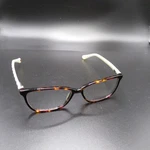 Lulu Guinness L896 Tortoiseshell White Striped Cat Eyeglass Frames 53-14-135. Fixed Price $43.09.