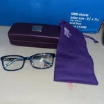 Jimmy Crystal New York Frames Swarovski Elements Navy & Clear 53-16 130. Fixed Price $30.00.