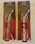 2 Pair Wink Women's Reading Glasses +3.00 W/ Soft Case Nwt. Fixed Price $14.99.