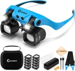 Guoubuo Magnifying With Light, 2X 4X 6X 10X 13X Glasses Blue. Fixed Price $38.99.