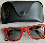 Polarized Ray Ban Wayfarer Sun Glasses Style 2140 Red Front/animal Print Unisex. Fixed Price $89.99.