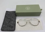 Look Optic Cooper Gold Aviator +2.50 Strength Readers 56-16-140 Nib Double Bridg. Fixed Price $59.99.