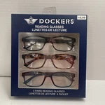 Dockers Reading Glasses +2.00 3 Pack Black,tortoise,blue. Fixed Price $30.00.