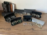 Vtg Lot Of 7 Eye Glasses W/2 Clip SUNSHADES,13 Cases, Flexon, Optx, Charmant. Fixed Price $25.49.