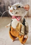 Mouse With Reading Glasses Diy Needlefelting Kit For Beginner Photo Instructions. Fixed Price $14.99.