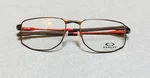 New Oakley Rx-able Addams Eyeglasses OX3012-0256 56-17 140 Pewter & Red Frames. Fixed Price $92.00.
