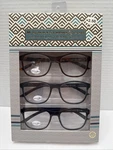 Nib +2.50 Box Set 3 Pairs By Max Studio Reading Glasses Readers Men. Fixed Price $30.00.