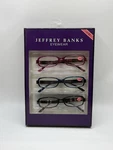 Jeffrey Banks Eyewear +2.50 Premium Reading Glasses 3 Pair Pink Blue Black. Fixed Price $30.00.