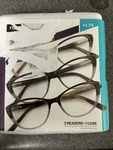 Design Optics By Foster Grant Cateye Plastic Reading Glasses, 3-PK, +1.75 M60D. Fixed Price $10.39.