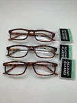 "3 Pair" Foster Grant TS1003 1.50 Fgx Reading Readers Glasses Tortoise. Fixed Price $7.95.