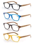 Modfans 4 Pack Reading Glasses 1.0 Fashion Wood-look Spring Hinges Stylish Re.... Fixed Price $28.77.