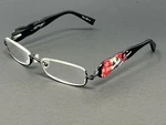 Ed Hardy EHR201 Black 50MM Women's Half Rim Reading Glasses +300 Skull Design. Fixed Price $105.00.