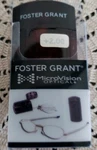 Foster Grant Folding Micro Vision Reading Glasses Gold Frame +2.00 Strength G1. Fixed Price $30.30.