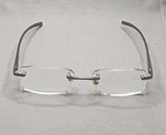 Foster Grant Rimless Eyeglasses Silver Readers Mens Square Frames Eyewear Case. Fixed Price $17.93.