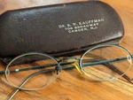 Vintage Oval Wire Rim Glasses W/ Case Dr B.w. Kauffman Camden Nj 1940S-60S (B-2). Fixed Price $24.00.