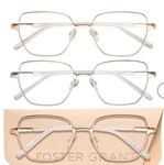 Design Optics By Foster Grant #827 Metal Geo Style Reading Glasses, 3-PACK. Fixed Price $12.44.