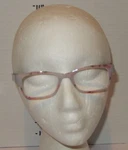 Maxstudio Floral Blue Reading Glasses +2.50 Strength Rectangular Women Readers. Fixed Price $8.22.