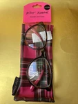 Betsey Johnson +2.00 Reading Glasses Readers Tortoise With Pink Plaid Case. Fixed Price $19.90.