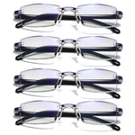 4 Pk Mens Rectangular Rimless Blue Light Blocking Reading Glasses Unisex Readers. Fixed Price $13.59.