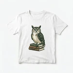 Wise Owl On Books T-shirt Cute Academic Reading Lover Tee For & Women. Fixed Price $19.99.