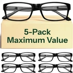 Gaoye 2.5 Reading Glasses 5-PACK Blue Light Blocking Computer Readers With Ant. Fixed Price $12.95.