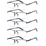 Konhago Blue Light Blocking Reading Glasses For Men, Half Frame Metal Readers.... Fixed Price $33.87.