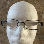 Gunmetal Eyeglasses Frames 53-19-140-29 Rectangle Flex Hinge Italy Design. Fixed Price $18.99.