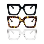 Reavee 3 Pack Oversized Reading Glasses For Women Large Frame Extra Wide, Blu.... Fixed Price $28.79.