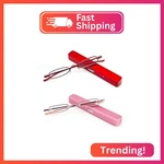 Mmoww Small Reading Glasses Women 2 Pack Slim Pocket Readers With Pen Clip. Fixed Price $14.20.