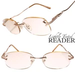Womens Rectangle Rimless Brown Tint Lens 2.50 Reading Glasses Reader. Fixed Price $16.99.