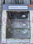 Adrienne Vittadini 3 Pair +2.50 Premium Reading Glasses Oval Nice. Fixed Price $29.99.